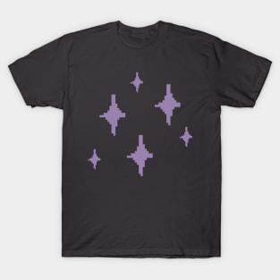 Purple Sparkles Pixel Art T-Shirt